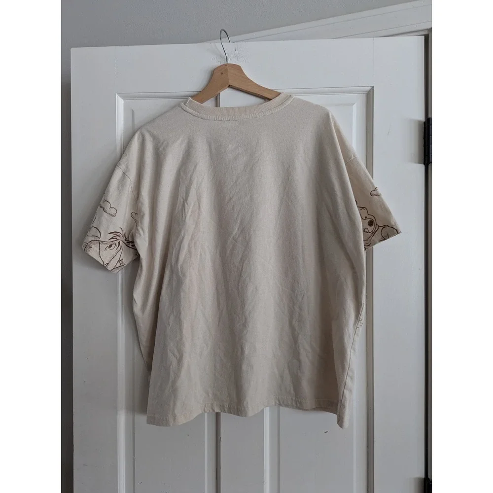 Women's Winnie The Pooh Size XL T Shirt Top Disney Beige Piglet Tigger Eeyore